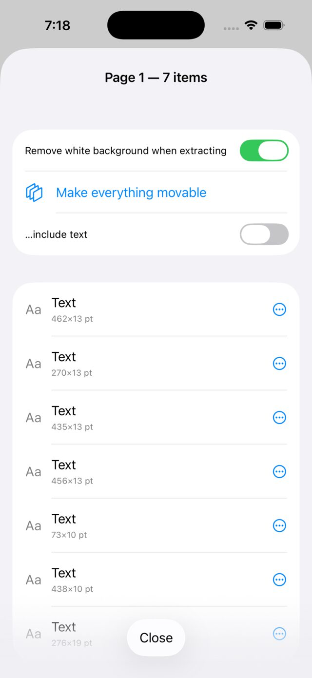Objects panel listing every annotation, form field and link in the document
