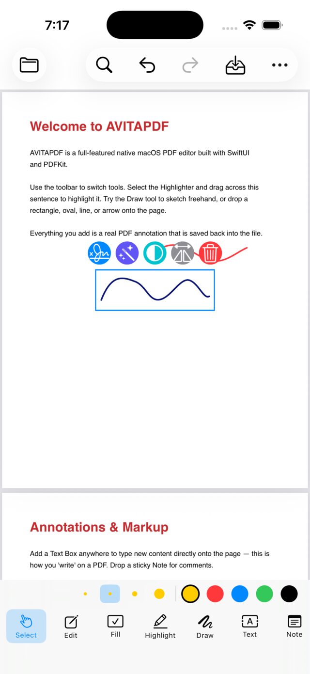 Signature placed on a document as movable vector ink