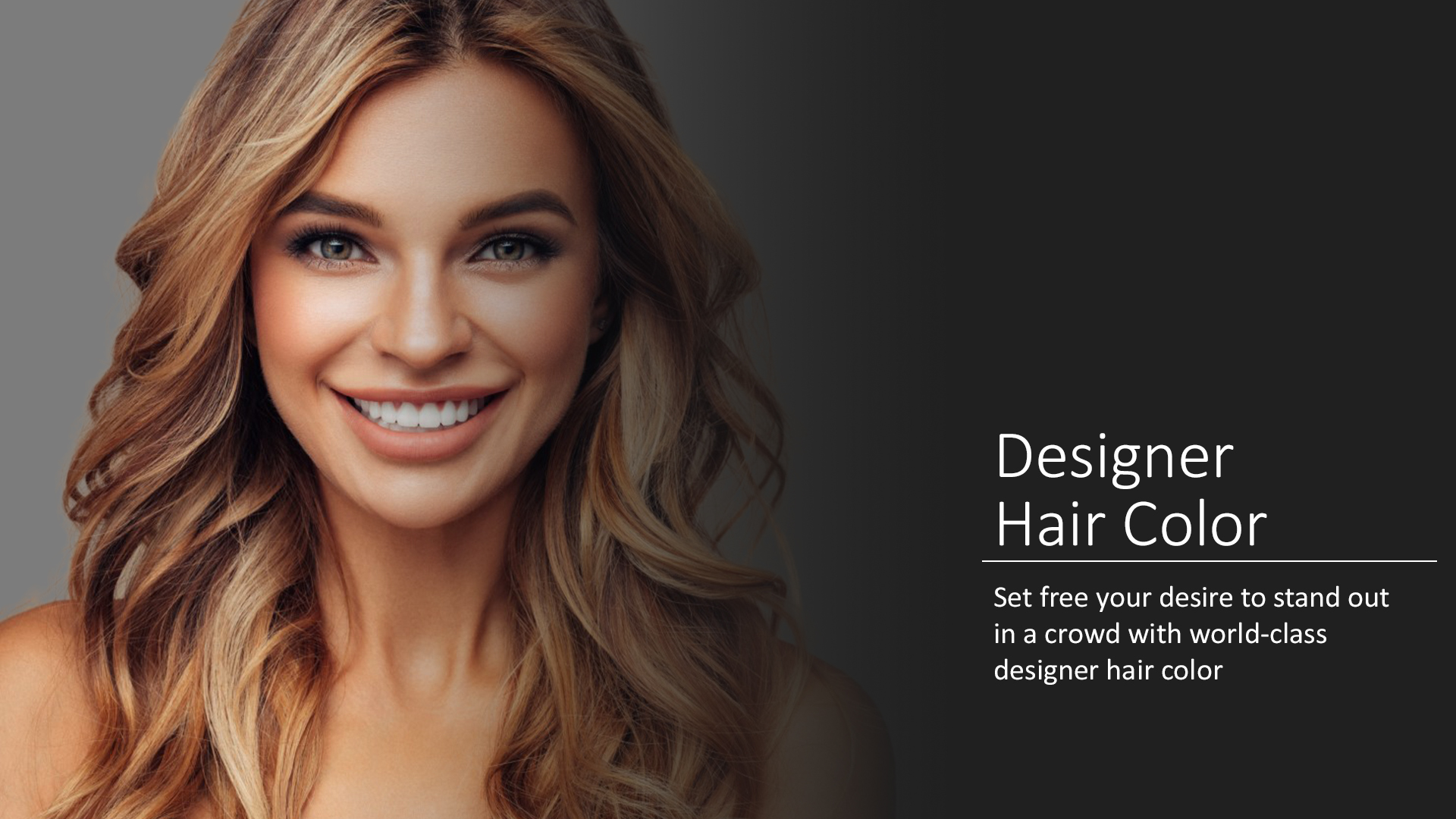 A woman with long hair smiling at the camera.